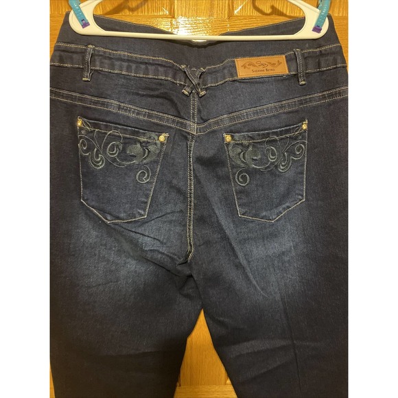 NWT Women’s Plus Size 20 Suzanne Betro High Rise Skinny Jeans Dark Wash - Picture 5 of 7